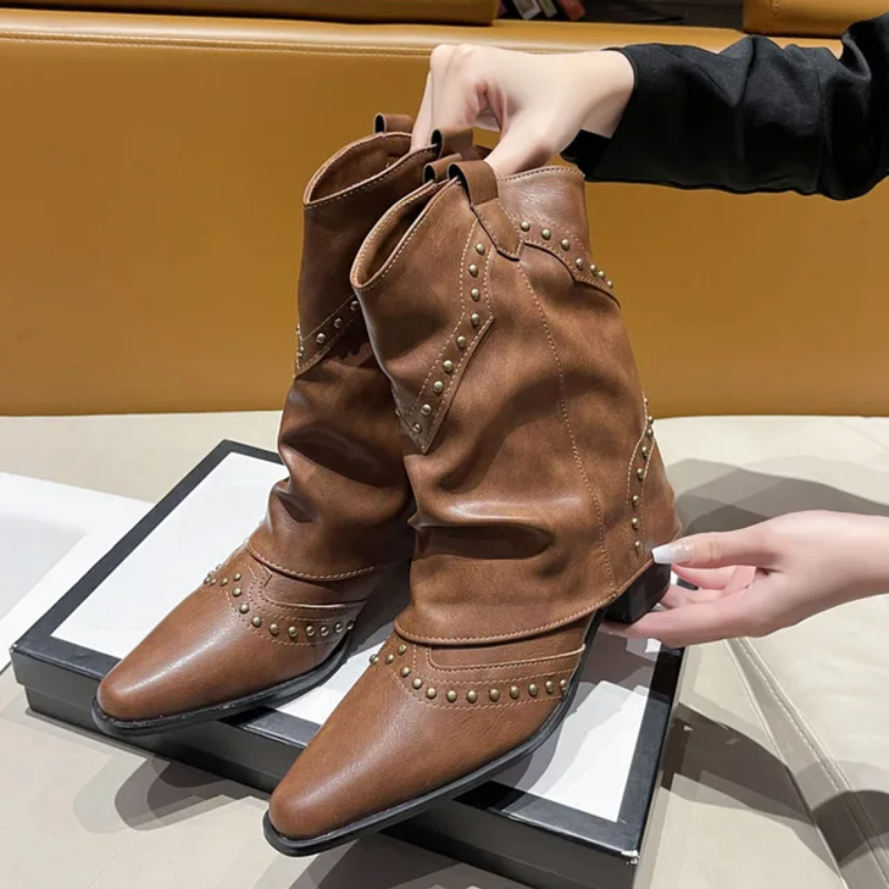 Rogue Rivet Rider Knähöga Stövlar