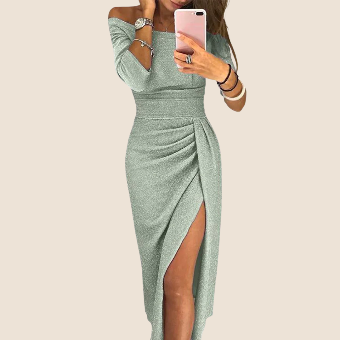 Evalora - Elegant Casual Midi Dress