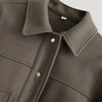 Croppad Utility-jacka i Ullblandning – Urban Casual Stil