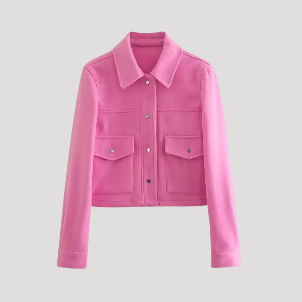 Croppad Utility-jacka i Ullblandning – Urban Casual Stil