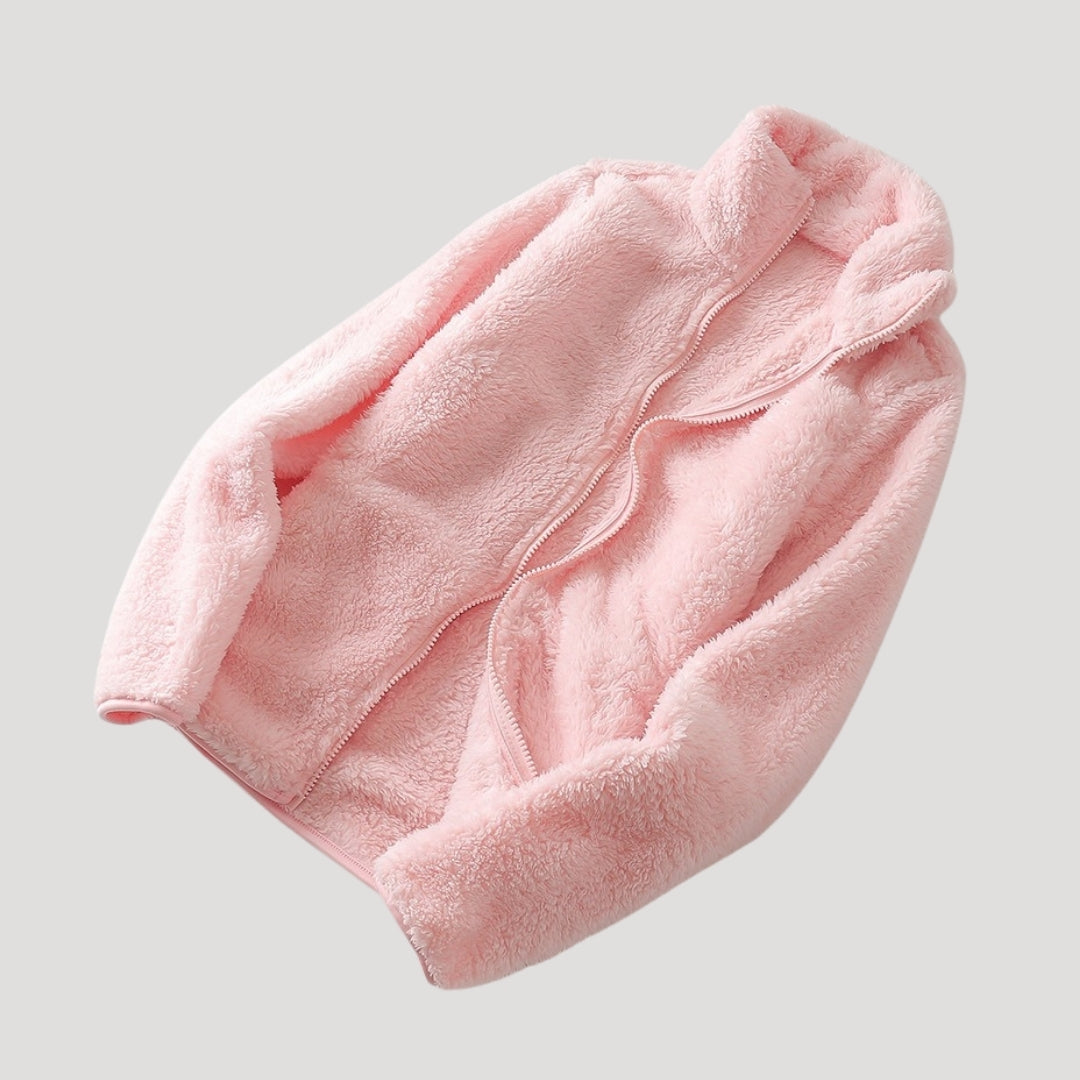 Fleecejacka – Ultramjuk Textur – Avslappnad Vinterkomfort