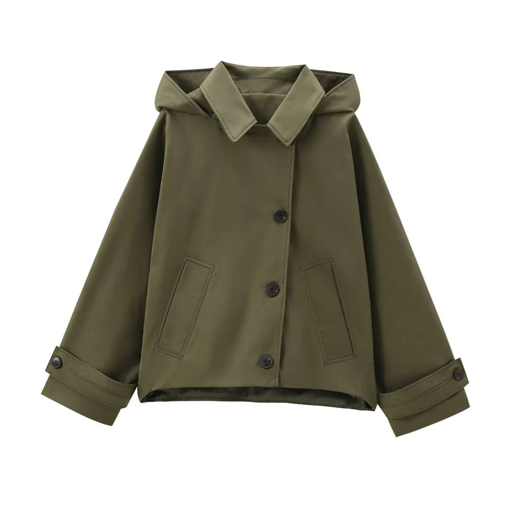 Svart Damtrenchcoat