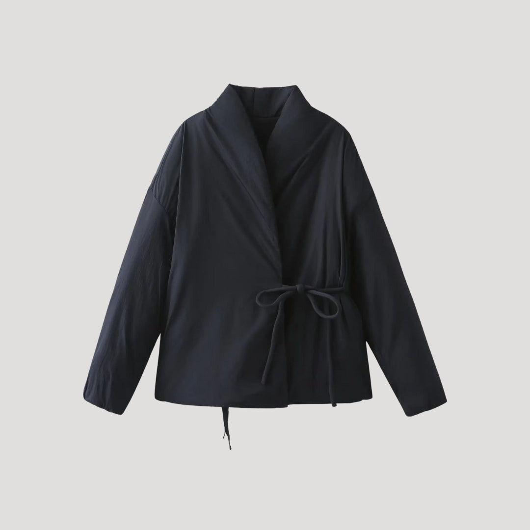 Omlottsjacka med Skärp – Enkel Lager-på-lager-stil