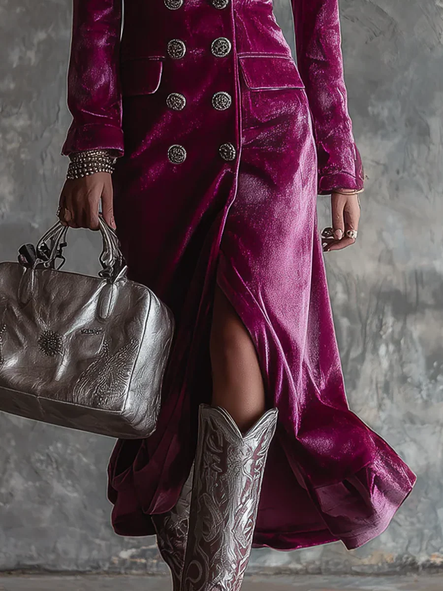 Amaranta – Långklänning i blazerstil