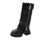 Caliber Spänne Knähöga Stövlar