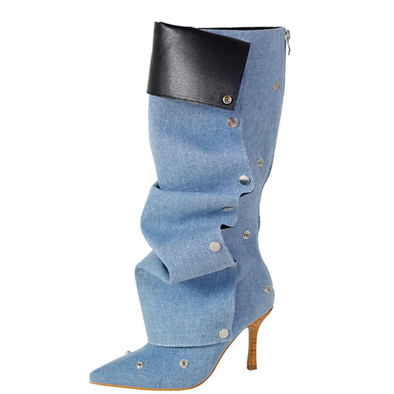 Studded Siren Knähöga Stövlar