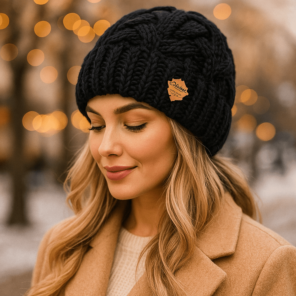 Elena Vintermössa för kvinnor - Varm - Stickad