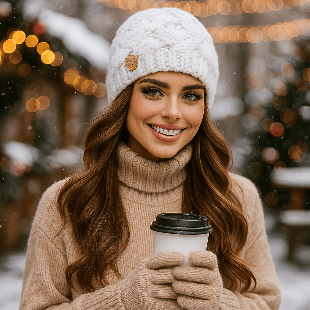 Elena Vintermössa för kvinnor - Varm - Stickad