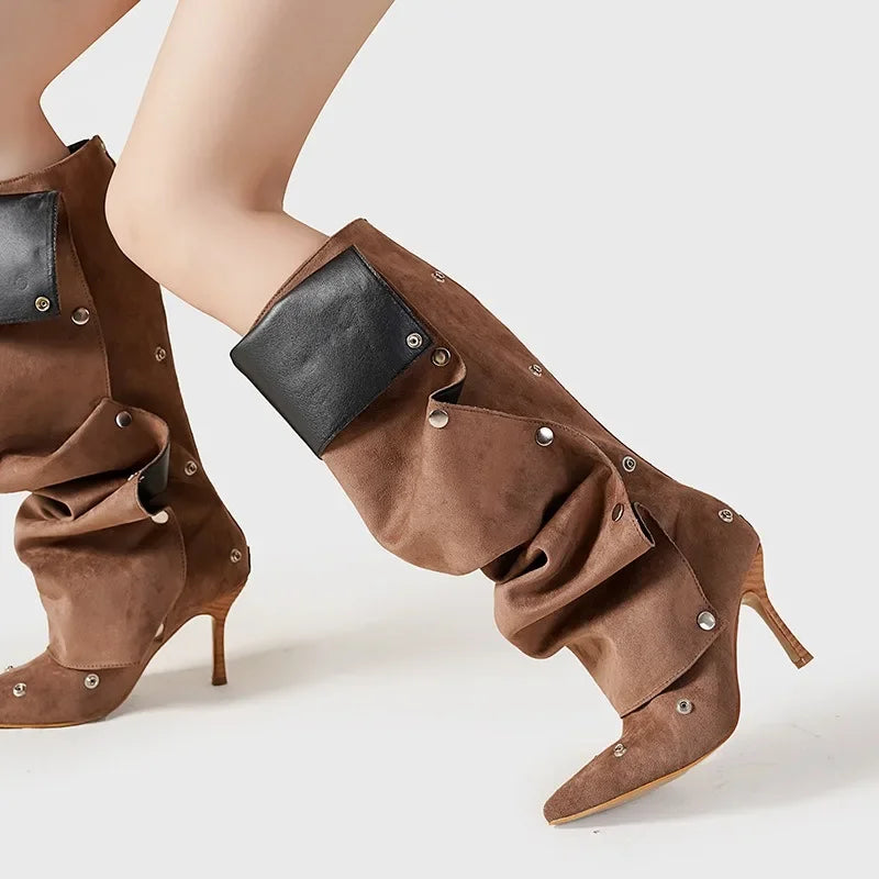 Studded Siren Knähöga Stövlar