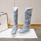 Kiara Knähöga Denimbäljor