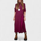 Abalyn - Elegant Casual Midi Dress