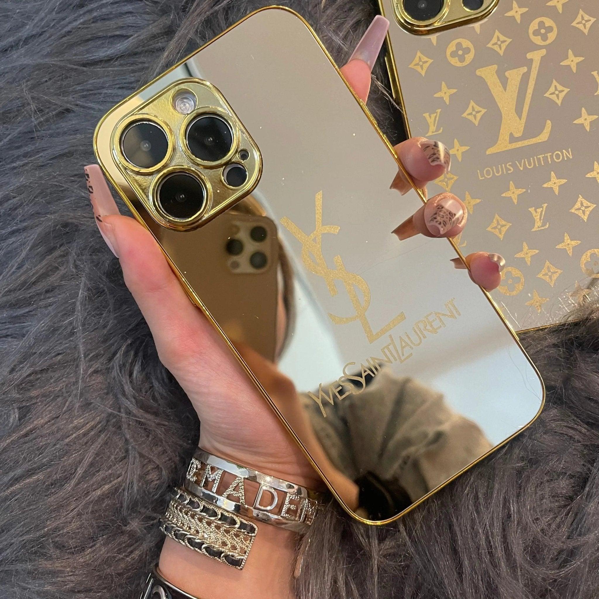 Lyxigt Spegel Guld 'Yes Love' iPhone-skal